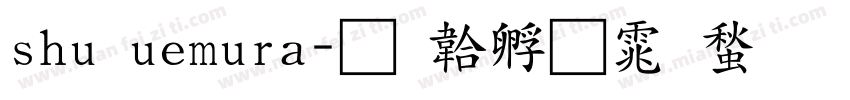 shu uemura字体转换